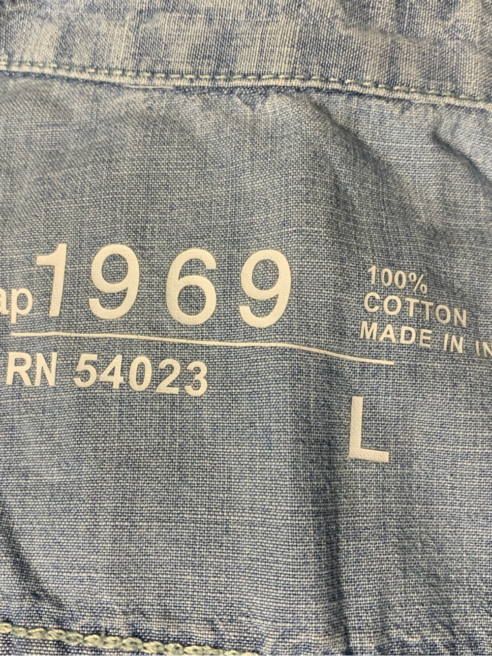 Gap 1969 Women’s Chambray Icon Boy Shirt- Classic Cotton